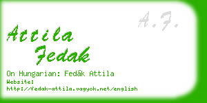 attila fedak business card